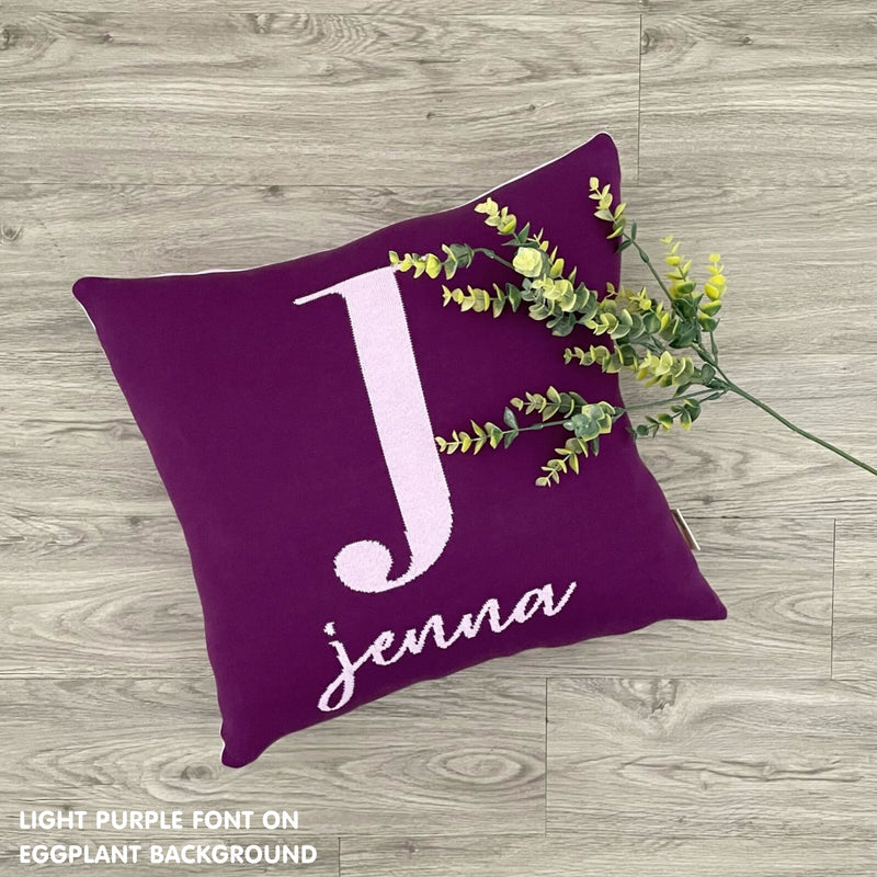 Personalized Square Cushion (Initial + Name)