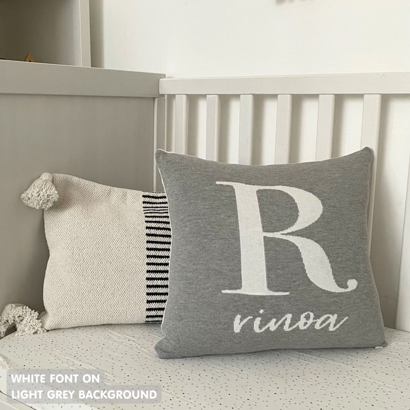 Personalized Square Cushion (Initial + Name)