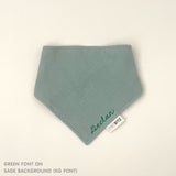 Personalized Organic Muslin Bib (Sage)