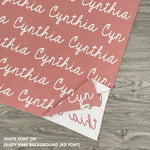 Personalised pet blanket with name Cynthia, custom dog blanket by TinyBitz, cozy gift for dogs.
