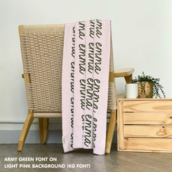 Personalized Blanket for Pets (Light Pink Background)
