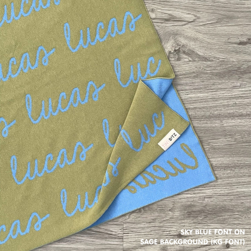 Personalized Blanket for Pets (Sage Background)