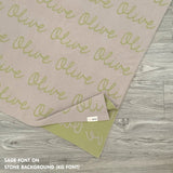 Personalised pet blanket for dogs in stone and sage, custom knitted dog blanket by TinyBitz, cozy gift for small dogs.