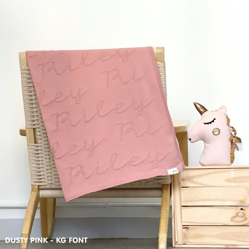 Personalized Blanket for Babies and Kids (One Colour with Monogram)