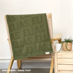 Personalized Blanket for Babies and Kids (One Colour with Monogram)