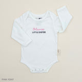 Organic Onesie: Little Sister with Name