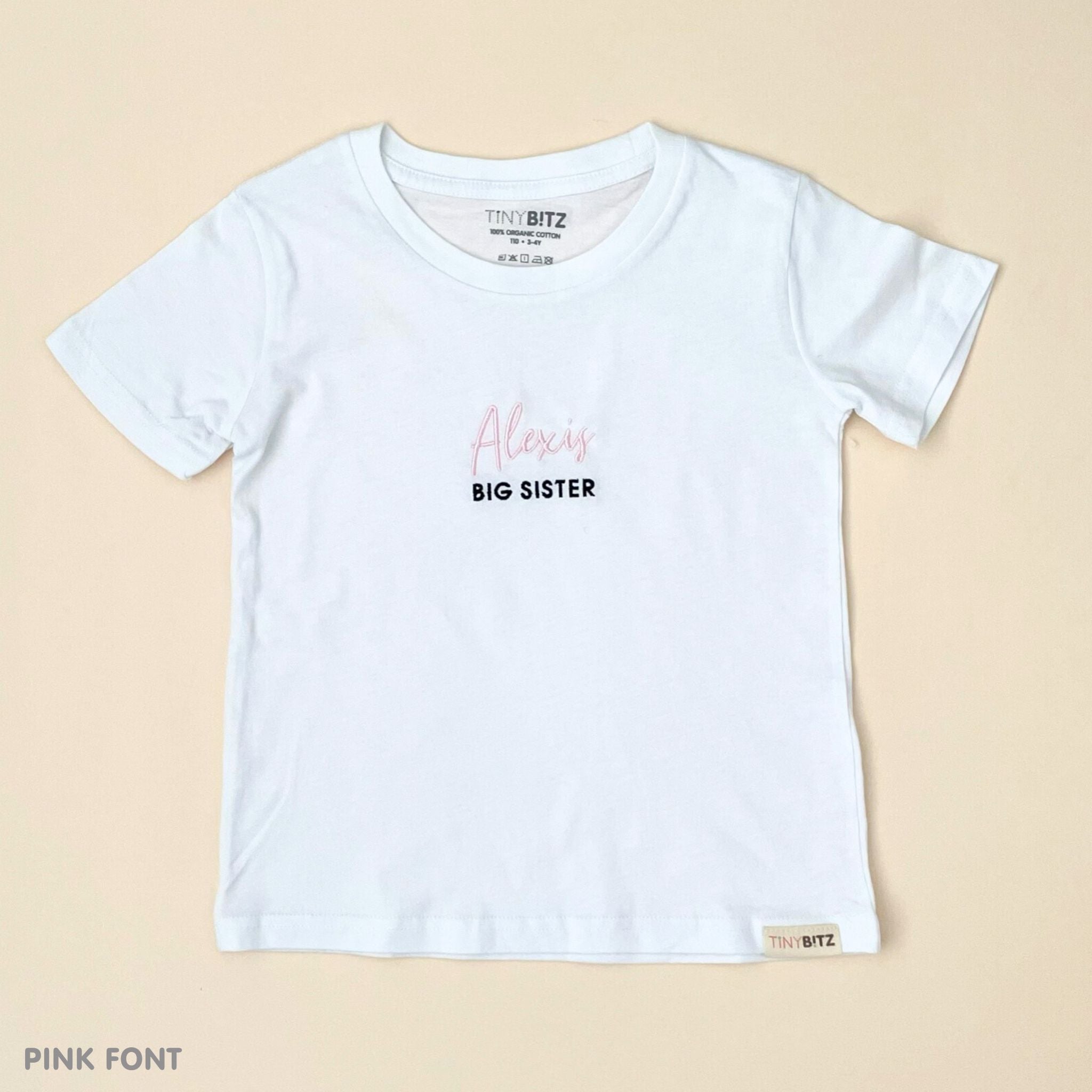 Kids Tee: Big Sister with Name