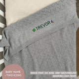 Personalized Baby Blanket with Embroidery (Chevron Wave)