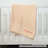 Personalized Baby Blanket with Embroidery (Chevron Wave)