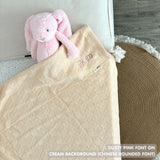 Personalized Baby Blanket with Embroidery (Herringbone)