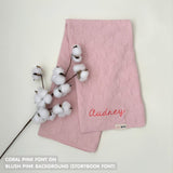 Personalized Baby Blanket with Embroidery (Herringbone)