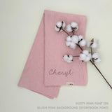 Personalized Baby Blanket with Embroidery (Herringbone)