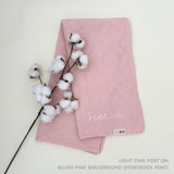 Personalized Baby Blanket with Embroidery (Herringbone)