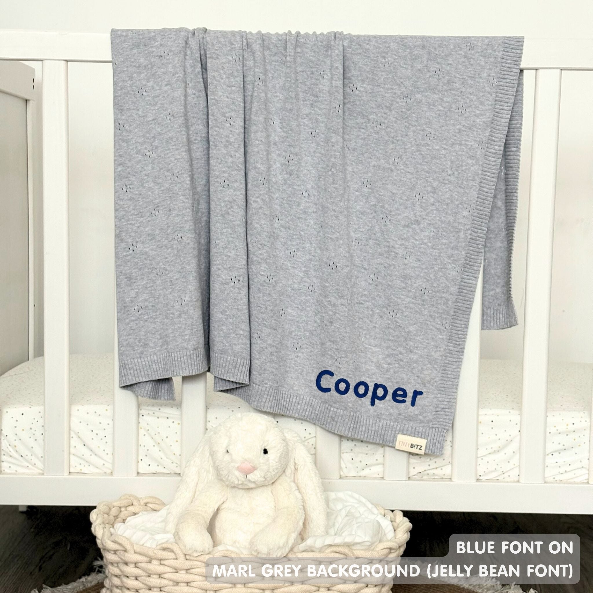 Personalized Baby Blanket with Embroidery (Pointelle)