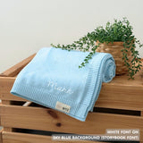 Personalized Baby Blanket with Embroidery (Pointelle)