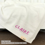 Personalized Baby Blanket with Embroidery (Pointelle)