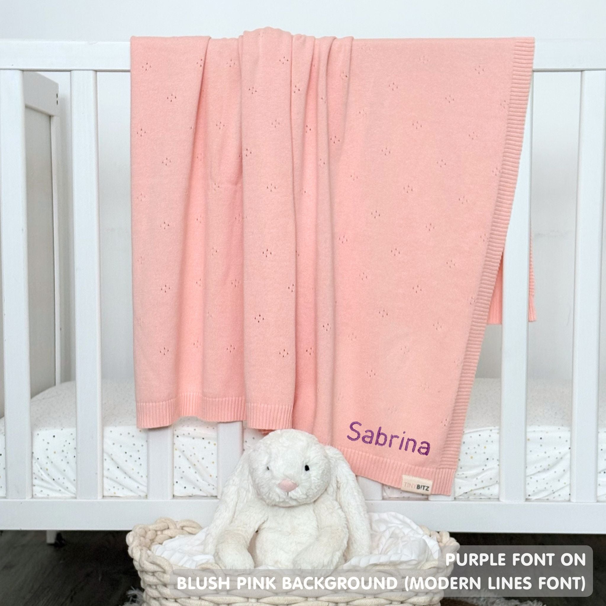Personalized Baby Blanket with Embroidery (Pointelle)