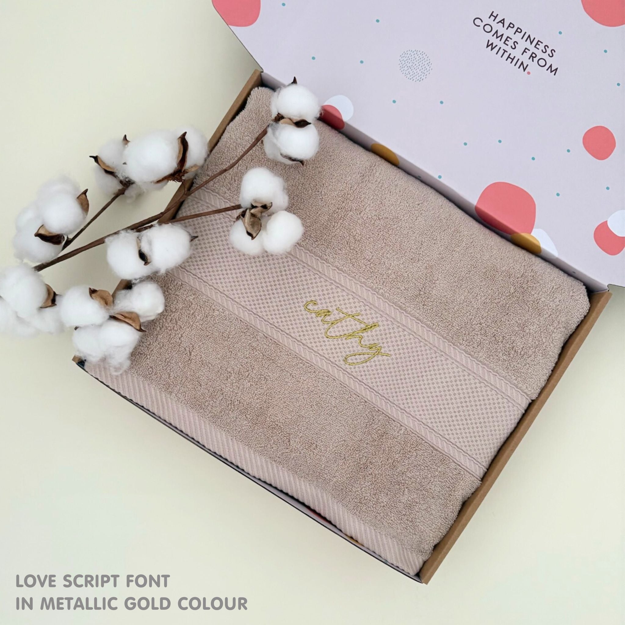 Personalized Bath Towels with Embroidery