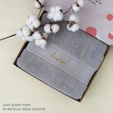Personalized Bath Towels with Embroidery