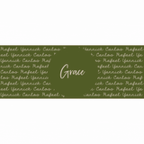 Personalized blanket with mum's name in the centre surrounded by her kids' names, custom made by TinyBitz.