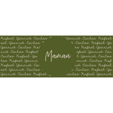 Custom knitted blanket with family members' names on it, making it the best personalised family gift!