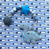 Little Caleb: Dinosaur Teether (Grey)