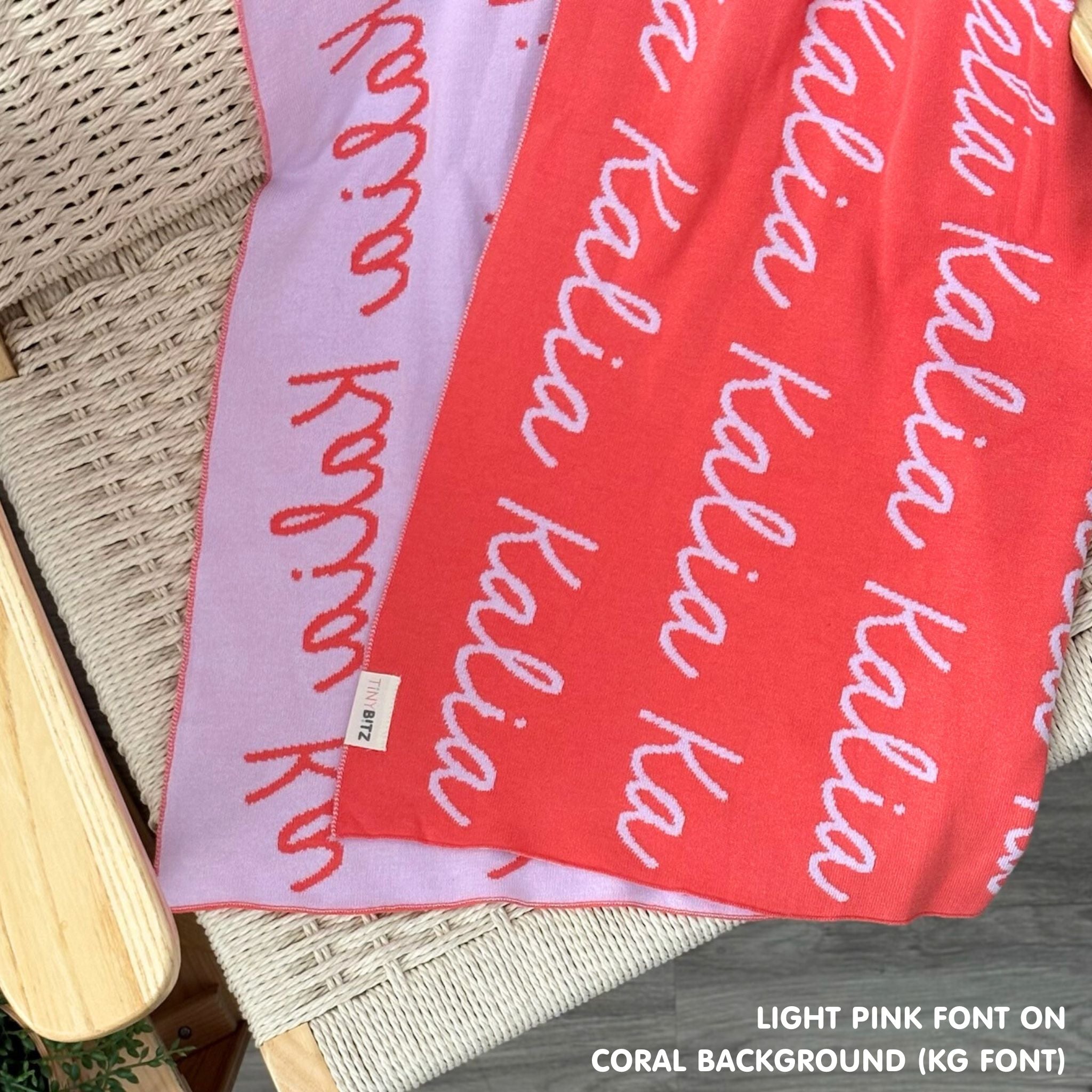 Personalized Blanket for Pets (Coral Background)