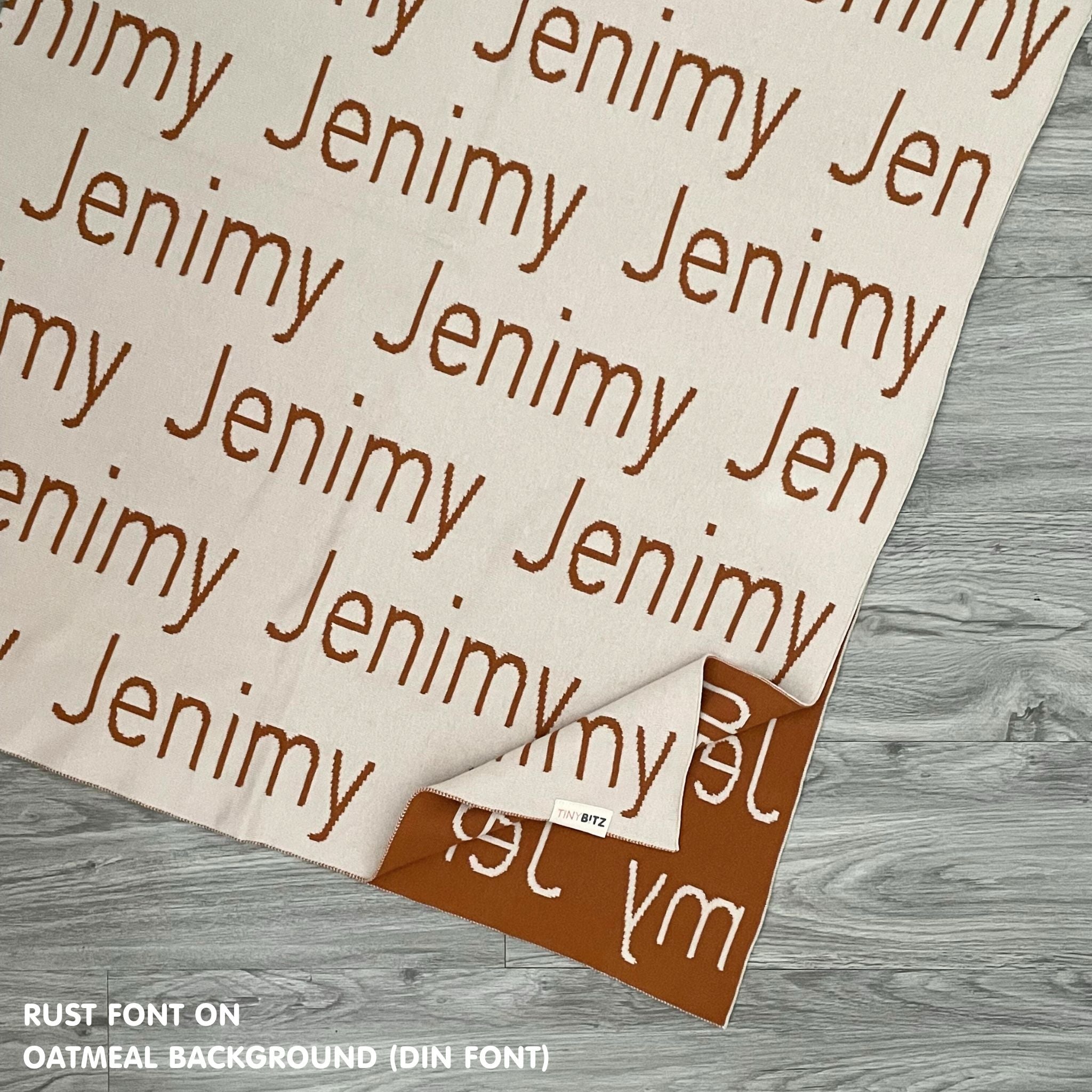 Personalized Blanket for Babies (Oatmeal Background)
