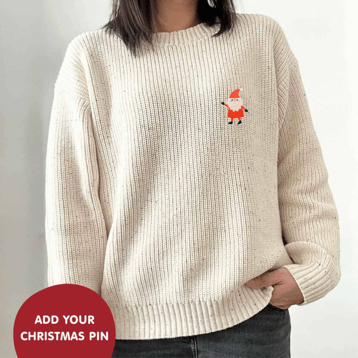 Confetti Sweater for Adults (Cream)