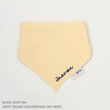 Personalized Organic Muslin Bib (Light Yellow)