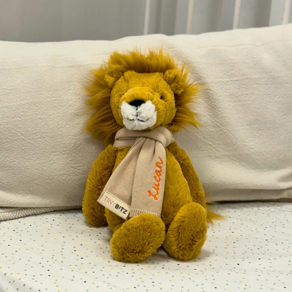 Jellycat Lion with Personalized Scarf