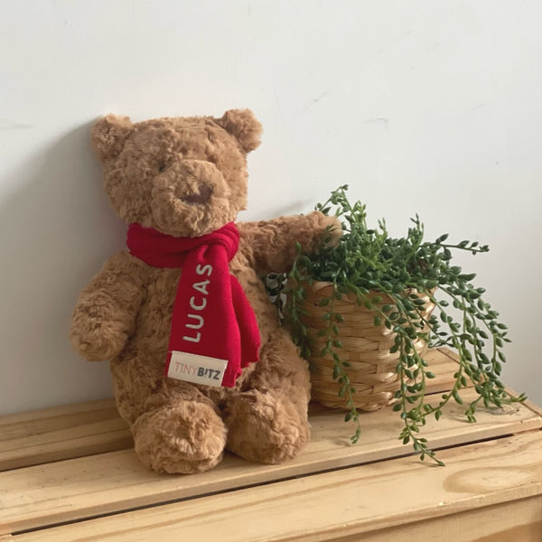 Christmas Bear with Personalized Scarf