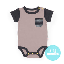 Short-Sleeved Onesie (Spot the Dots - Grey)