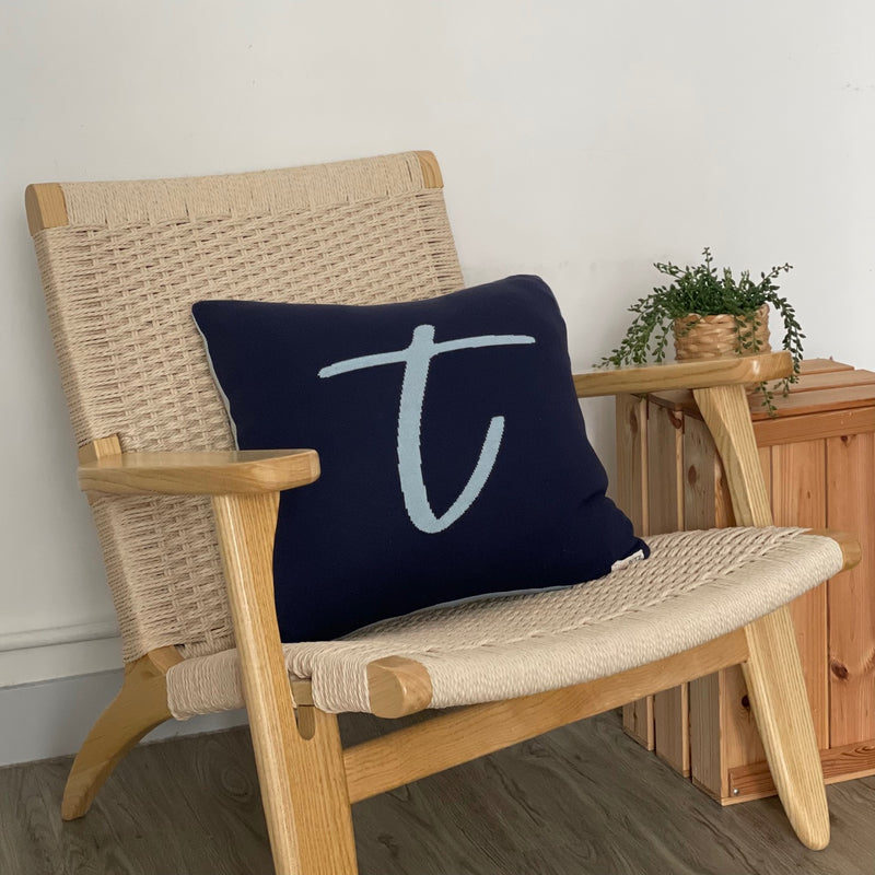 Personalized Cushion Cover: T (45x45cm)