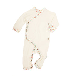 Long-Sleeved Kimono (Tiny Dots - Cream)