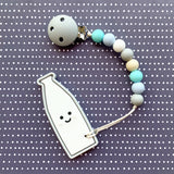 Little Caleb: Milk Bottle Teether (Grey)