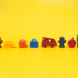 MiniFab: Fire Engine Crayons Set