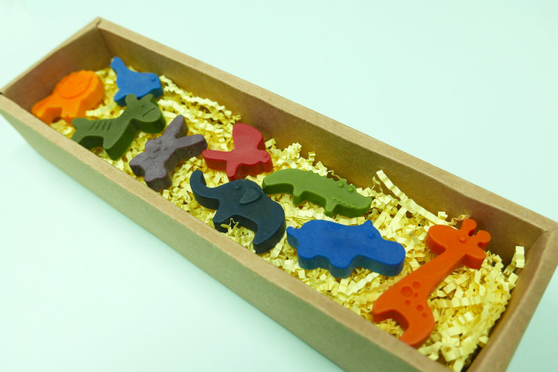 MiniFab: Safari Animal Crayons Set