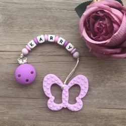 Personalized Teether: Butterfly (Purple)