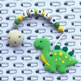 Personalized Teether: Dinosaur (Green)