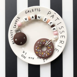 Personalized Teether: Donut (Chocolate)