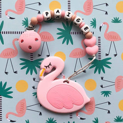 Personalized Teether: Flamingo