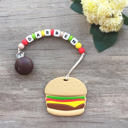 Personalized Teether: Hamburger