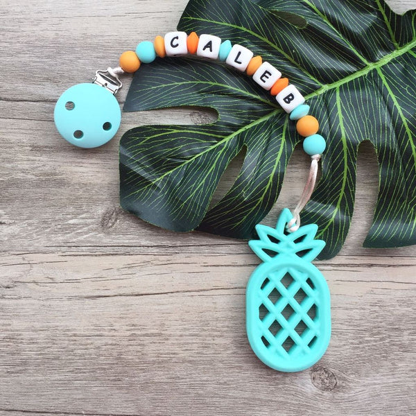 Personalized Teether: Pineapple (Mint)