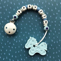 Personalized Teether: Pony (Blue)