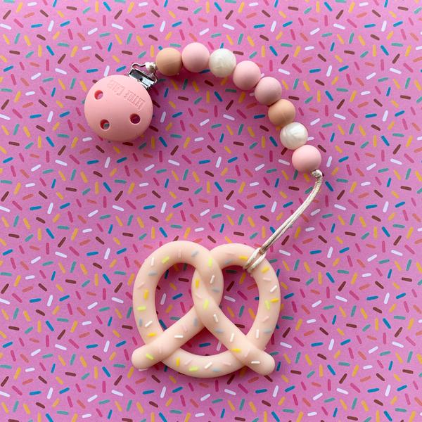 Little Caleb : Pretzel Teether (Pink)