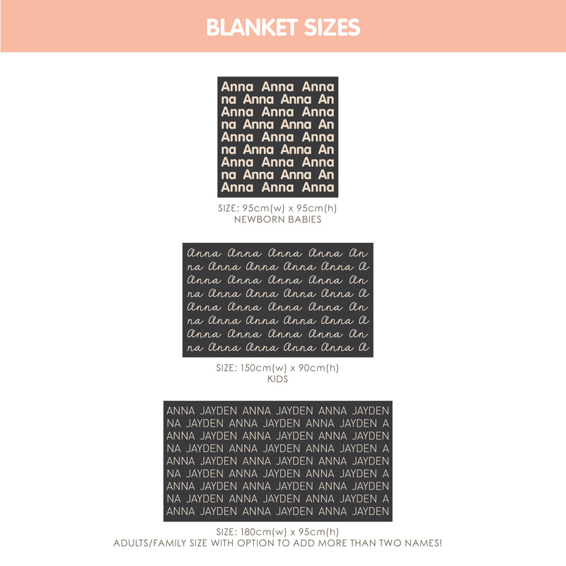 Personalized Blanket for Adults (Coral Background)
