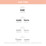 Font options for name personalization on the blanket. TinyBitz knitted baby blanket.