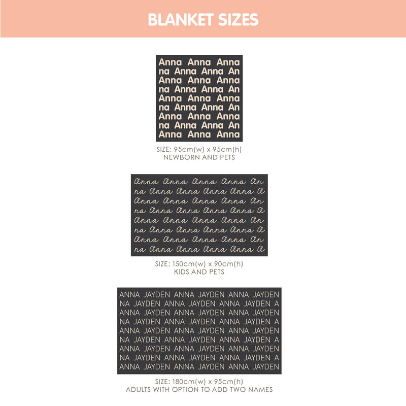 Personalized Blanket for Adults (Dusty Pink Background)