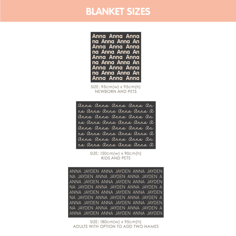 Personalized Blanket for Adults (Light Pink Background)